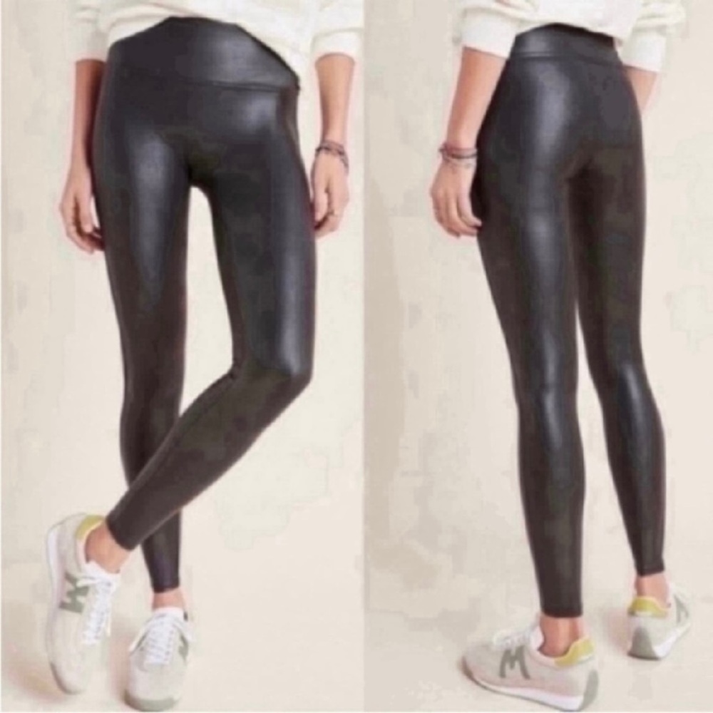 SPANX Black Faux Leather Leggings